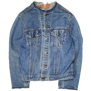 リーバイス(Levi's)のLevi's リーバイス 3rd カットオフリメイクデニムジャケット 表記なし(M程度) ブルー Gジャン サード トラッカー BIG E アウター【中古】【Levi's】(Gジャン/デニムジャケット)