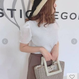 マジェスティックレゴン(MAJESTIC LEGON)のマジェスティックレゴン　シースルートップス(カットソー(半袖/袖なし))