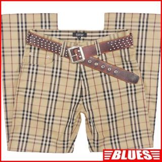 バーバリーブラックレーベル(BURBERRY BLACK LABEL)の日本製 バーバリー 廃盤 ノバチェック パンツ W28 メンズ TY1875(チノパン)