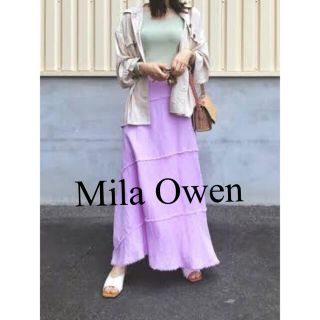 ミラオーウェン(Mila Owen)のMila Owen ミラオーウェン　スカート　ロングスカート　リネン　人気(ロングスカート)