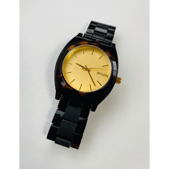 【電池新品の美品】NIXONのTIME TELLER 濃いべっ甲×ゴールド☆