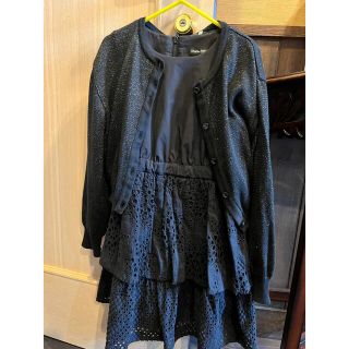 ベベ(BeBe)のBeBe ワンピース☆カーディガン☆カットソー3点セット120〜130cm(ドレス/フォーマル)