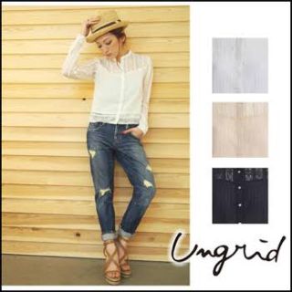 アングリッド(Ungrid)の新品タグ付☆ノーカラーピンタックブラウス(シャツ/ブラウス(長袖/七分))