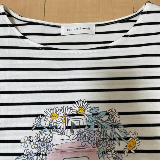 Couture Brooch(クチュールブローチ)の美品♡couture brooch半袖ストライプ♡ レディースのトップス(Tシャツ(半袖/袖なし))の商品写真