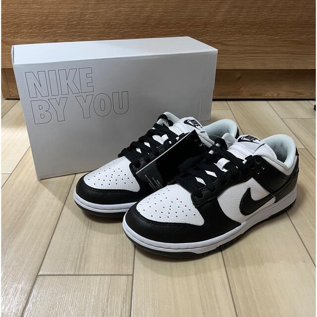 靴/シューズNike by You DUNK Black White パンダ　23.5