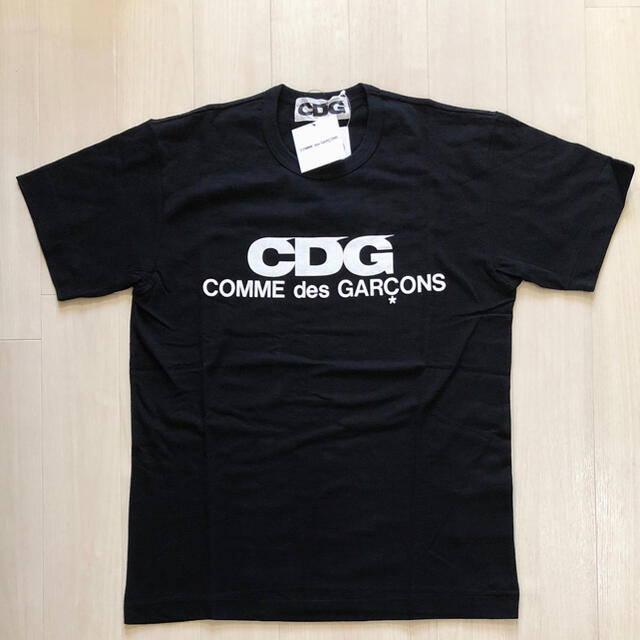 送料込 新品 コムデギャルソン CDG エアライン ロゴ Tシャツ ブラック