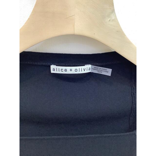 Alice+Olivia(アリスアンドオリビア)の❤️★Alice olive22新作新品   黒　カットソー　オシャレ レディースのトップス(カットソー(半袖/袖なし))の商品写真