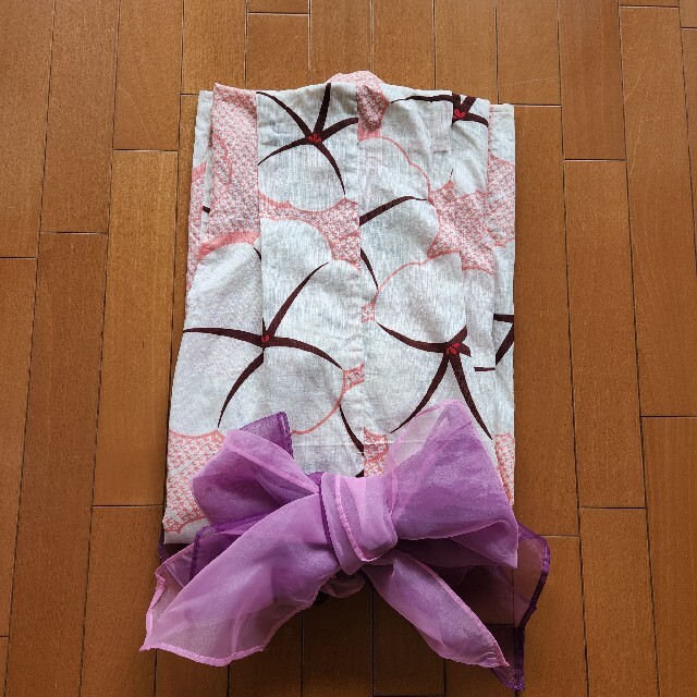 【浴衣】女児用 110～130cm キッズ/ベビー/マタニティのキッズ服女の子用(90cm~)(甚平/浴衣)の商品写真