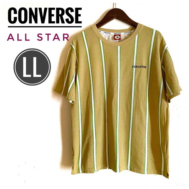 CONVERSE(コンバース)のメンズconverse All STARボーダーTシャツ キャメル LL メンズのトップス(Tシャツ/カットソー(半袖/袖なし))の商品写真