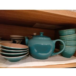 ルクルーゼ(LE CREUSET)のLE CREUSET (ルクルーゼ) ティーセット ブルー ティーポット&カップ(食器)