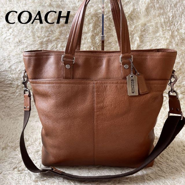 COACH - コーチ 2way ビジネスバッグ チャーム付き F77181 レザー