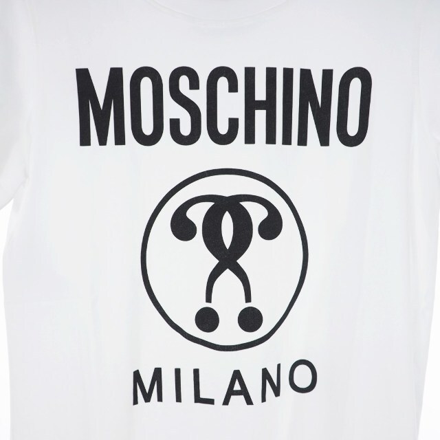 MOSCHINO(モスキーノ)のモスキーノ 20SS ロゴ プリント Tシャツ カットソー 半袖 40 白 メンズのトップス(Tシャツ/カットソー(半袖/袖なし))の商品写真