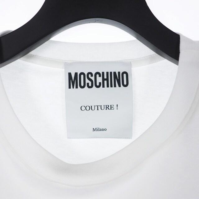 MOSCHINO(モスキーノ)のモスキーノ 20SS ロゴ プリント Tシャツ カットソー 半袖 40 白 メンズのトップス(Tシャツ/カットソー(半袖/袖なし))の商品写真