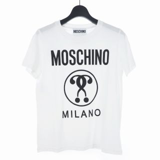 モスキーノ(MOSCHINO)のモスキーノ 20SS ロゴ プリント Tシャツ カットソー 半袖 40 白(Tシャツ/カットソー(半袖/袖なし))