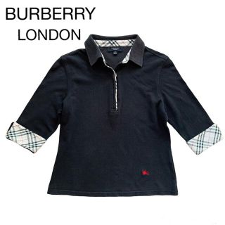 バーバリー(BURBERRY)のバーバリーロンドン☆チャック襟　ポロシャツ(ポロシャツ)