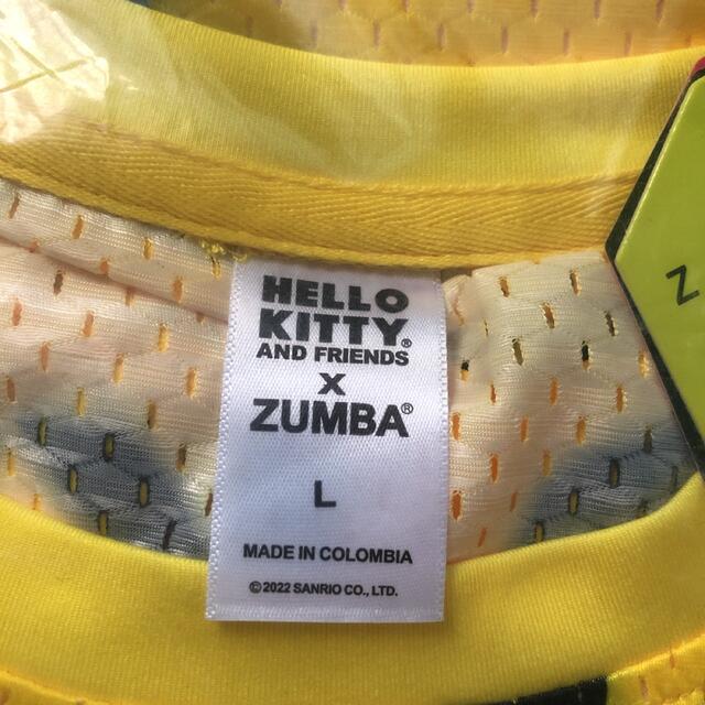 zumba キティ Tシャツ  M kitty ケロッピ ポチャッコ　黄色