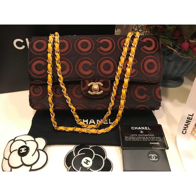 CHANEL(シャネル)の希少CHANELシャネルバッグココマークチェーンショルダー毛皮ハラコマトラッセ  レディースのバッグ(ショルダーバッグ)の商品写真