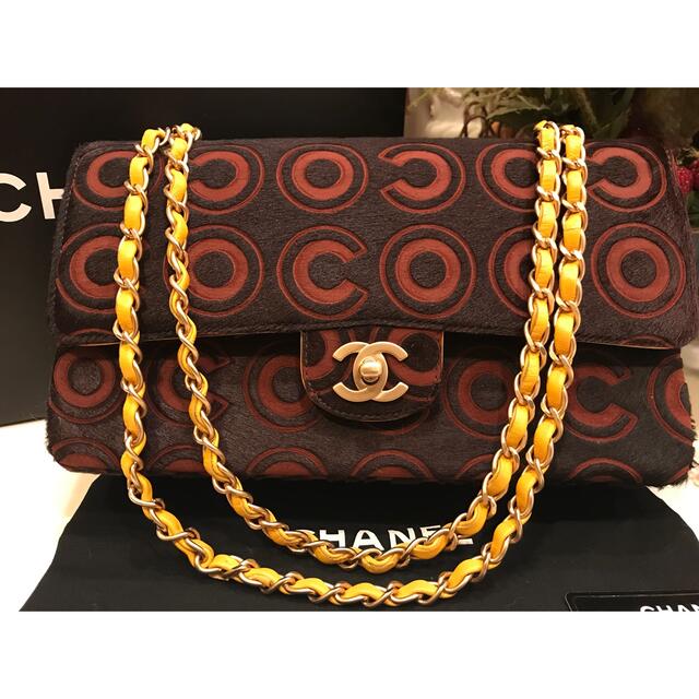 CHANEL - 希少CHANELシャネルバッグココマークチェーンショルダー毛皮