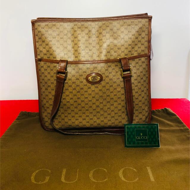 Gucci - 【美品】☆GUCCI Vintage シェリーライン レザー トートバック