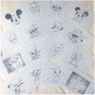 ディズニー(Disney)のディズニー　ドローインググラス　27枚(キャラクターグッズ)