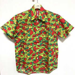 アベイシングエイプ(A BATHING APE)の美品　初期 希少 APE エイプ 猿カモ 半袖シャツ (シャツ)