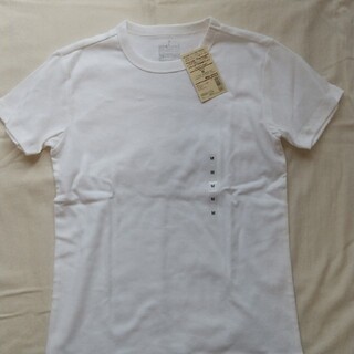 ムジルシリョウヒン(MUJI (無印良品))の白Tシャツ  無印良品 クルーネック半袖Tシャツ(Tシャツ(半袖/袖なし))