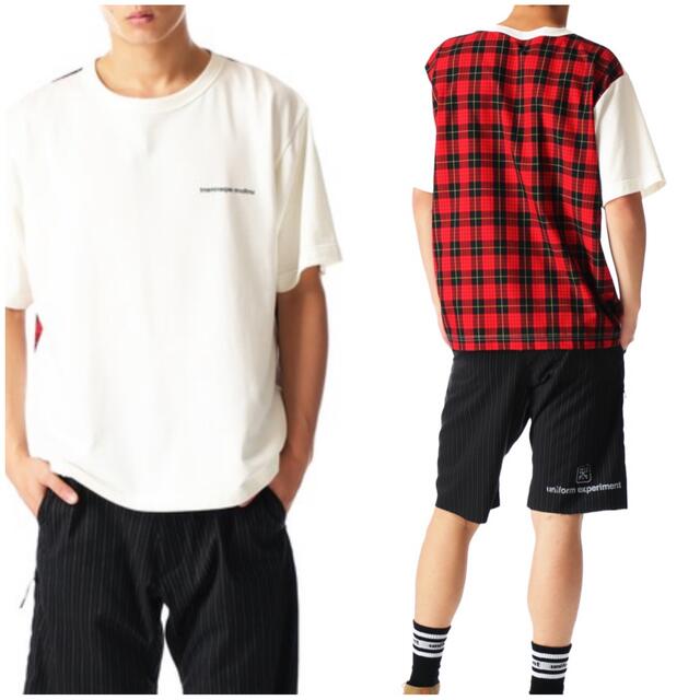 uniform experiment(ユニフォームエクスペリメント)の【uniform experiment】BACK PANELED Tシャツ メンズのトップス(Tシャツ/カットソー(七分/長袖))の商品写真