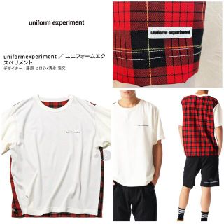 ユニフォームエクスペリメント(uniform experiment)の【uniform experiment】BACK PANELED Tシャツ(Tシャツ/カットソー(七分/長袖))