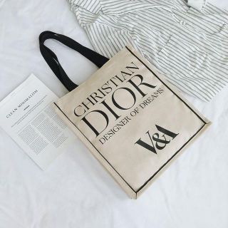 クリスチャンディオール(Christian Dior)のDior クリスチャン・ディオール トートバッグ エコバッグ ホワイト 白(トートバッグ)