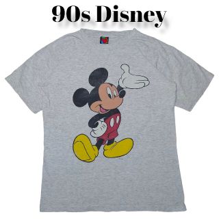 ディズニー(Disney)の90s Disney ミッキーマウス ビッグプリント 古着 TシャツMickey(Tシャツ/カットソー(半袖/袖なし))