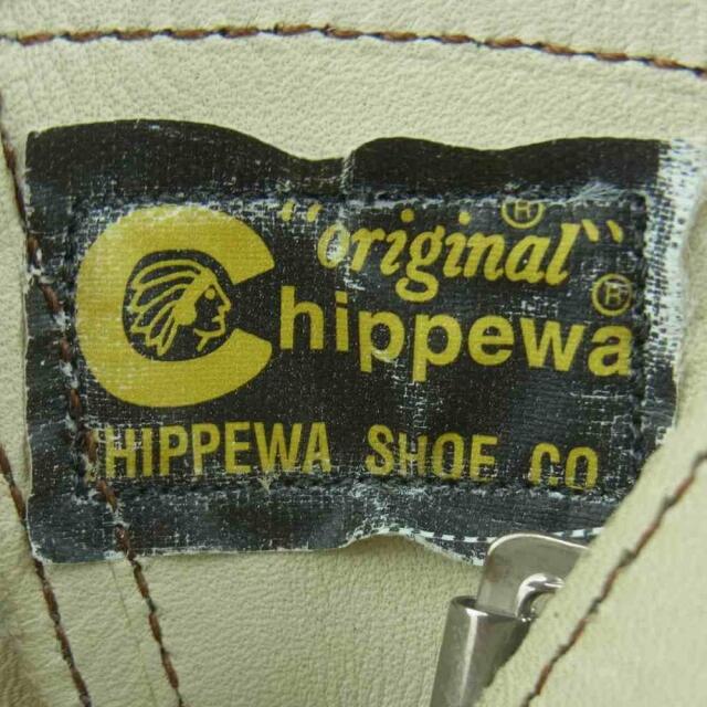 CHIPPEWA(チペワ)のChippewa チペワ 90168 90s 黒タグ スエード エンジニア ショート ブーツ アメリカ製 ベージュ系 7【中古】 メンズの靴/シューズ(ブーツ)の商品写真