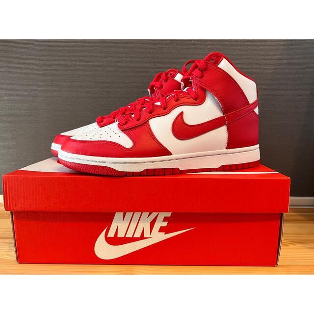 NIKE DUNK HIGH Championship 白赤 27cm