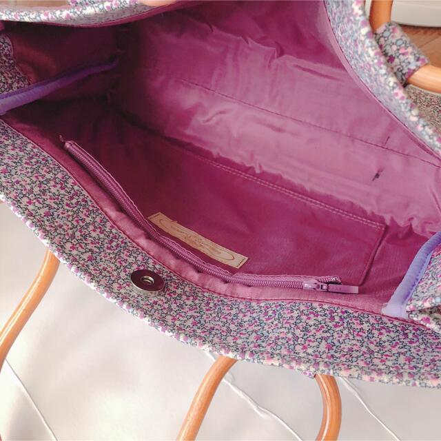 Samantha Thavasa(サマンサタバサ)の♡美品　サマンサタバサ　バック　トートバック　ピンク　花柄　サマンサバック レディースのバッグ(トートバッグ)の商品写真