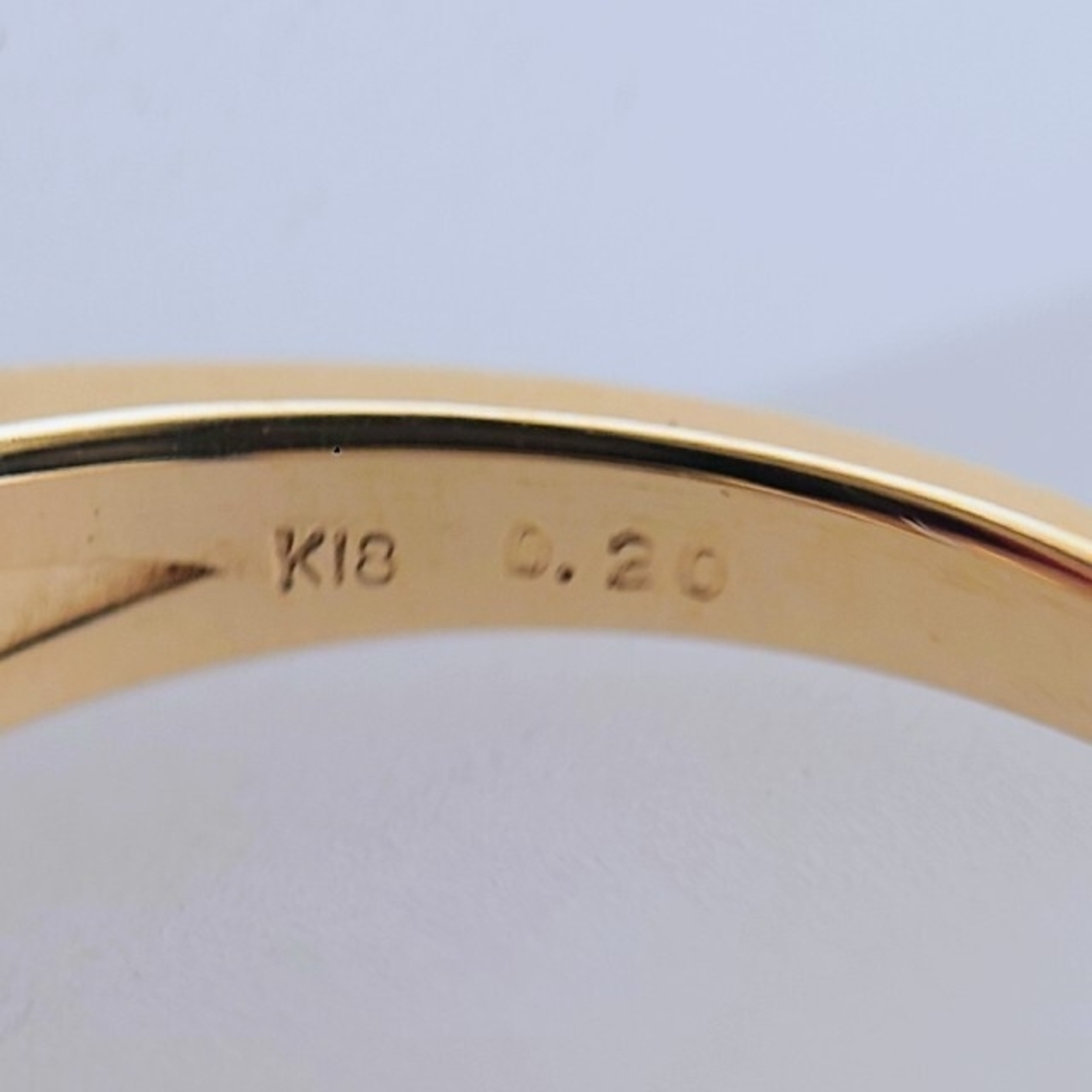 K18ダイヤベビーパールリング レディースのアクセサリー(リング(指輪))の商品写真