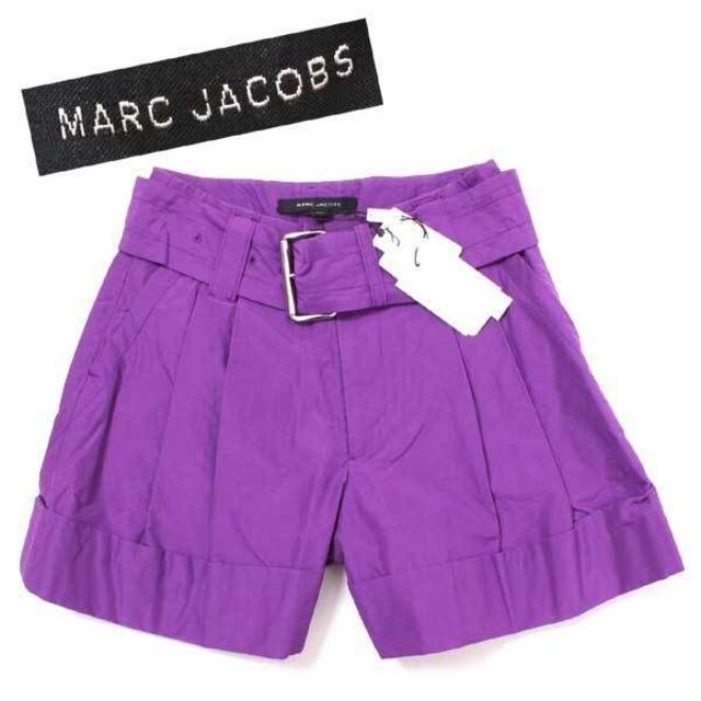 MARC JACOBS(マークジェイコブス)のMARC JACOBS ベルト付 タック入り ショートパンツ マークジェイコブス レディースのパンツ(ショートパンツ)の商品写真