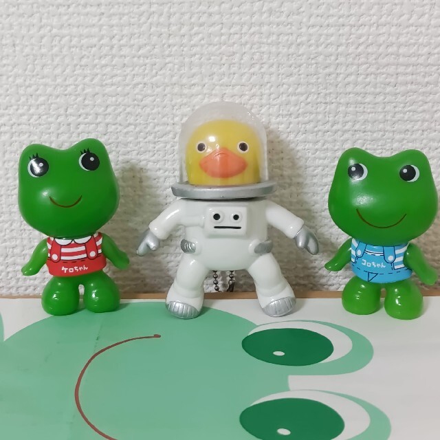 スペースガーコ宇宙飛行士ボールチェーン紙袋つき!興和ケロちゃん蛙コロちゃんソフビおもちゃ/ぬいぐるみ