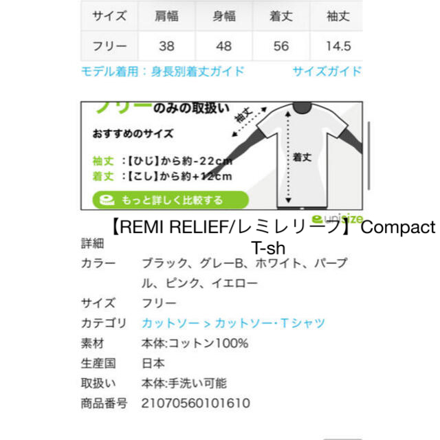 L'Appartement DEUXIEME CLASSE(アパルトモンドゥーズィエムクラス)の【REMI RELIEF/レミレリーフ】Compact T-sh   レディースのトップス(Tシャツ(半袖/袖なし))の商品写真