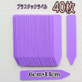 園芸用ラベル❤紫 40枚❤プラスチックラベル　多肉植物　観葉　高級園芸資材　名札(その他)