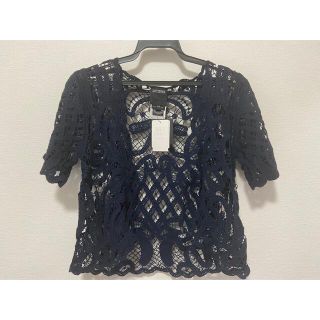 アナスイ(ANNA SUI)のアナスイ　ANNASUI レースカーディガン　ネイビー　PSサイズ　未使用(カーディガン)