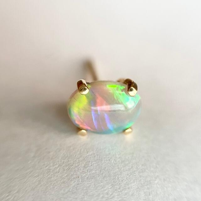 k18 18金 オパール タイピン タイタック ラペルピン ピンブローチの