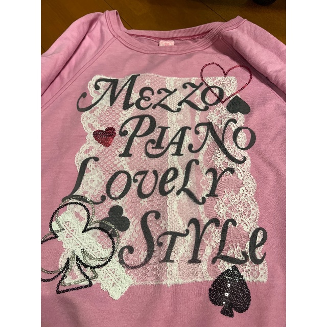 mezzo piano(メゾピアノ)のトレーナー キッズ/ベビー/マタニティのキッズ服女の子用(90cm~)(Tシャツ/カットソー)の商品写真