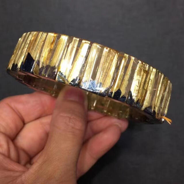 新入荷 ⭐︎【天然】ゴールドタイチンルチル 54.5g バングル