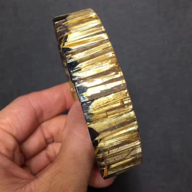 新入荷 ⭐︎【天然】ゴールドタイチンルチル 54.5g バングル