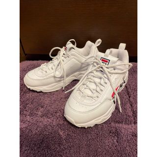 フィラ(FILA)のFILA 白　厚底スニーカー　レディース(スニーカー)