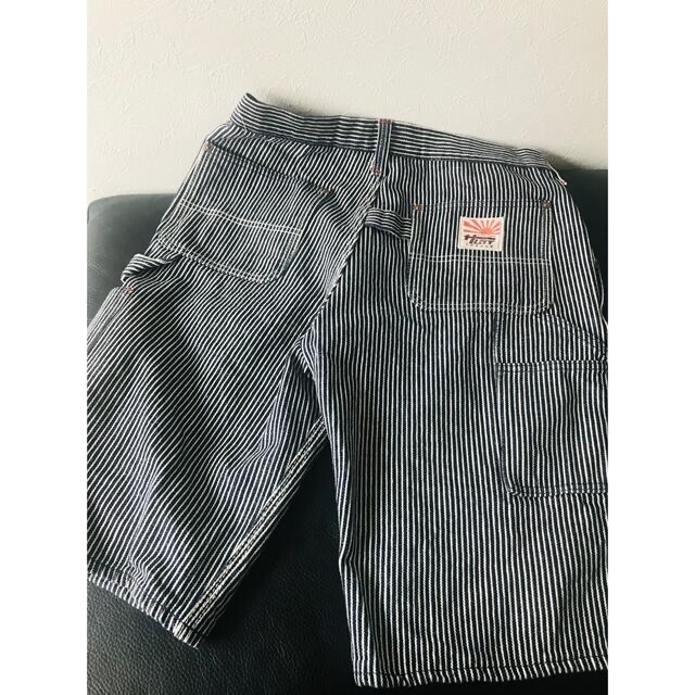 SAMURAI JEANS(サムライジーンズ)のサムライジーンズ、ヒッコリーハーフパンツ美品 メンズのパンツ(デニム/ジーンズ)の商品写真