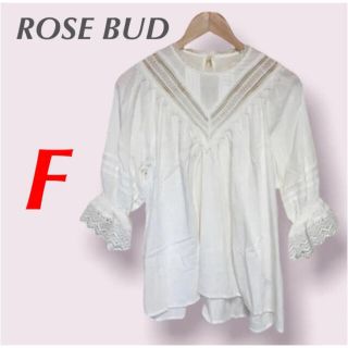 ローズバッド(ROSE BUD)のROSE BUD  / ローズバッド　シアー ブラウス トップス　レース　7分袖(シャツ/ブラウス(長袖/七分))