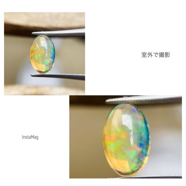 (R0718-7)『メキシコ産』天然ファイアーオパール　ルース　3.011ct