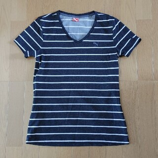 プーマ(PUMA)のPUMA プーマ 半袖Tシャツ ボーダー レディース L(Tシャツ(半袖/袖なし))