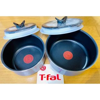 ティファール(T-fal)の新品　人気ティファール　チタン長持ち　フレーズグレー　ソースパン6点セット(鍋/フライパン)