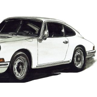 GC-810ポルシェ911T/924限定版画 直筆サイン額装●作家 平右ヱ門